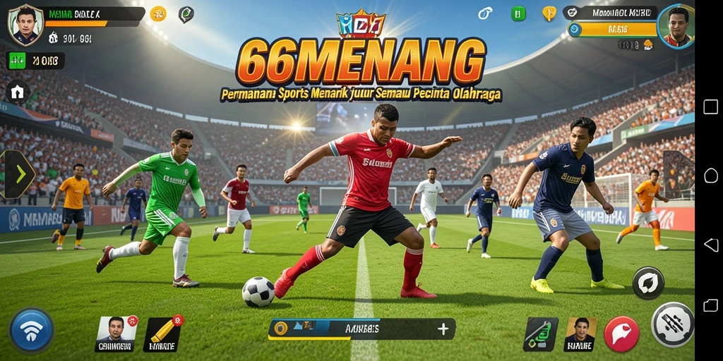 Gameplay seru dalam 66MENANG dengan berbagai pilihan olahraga.