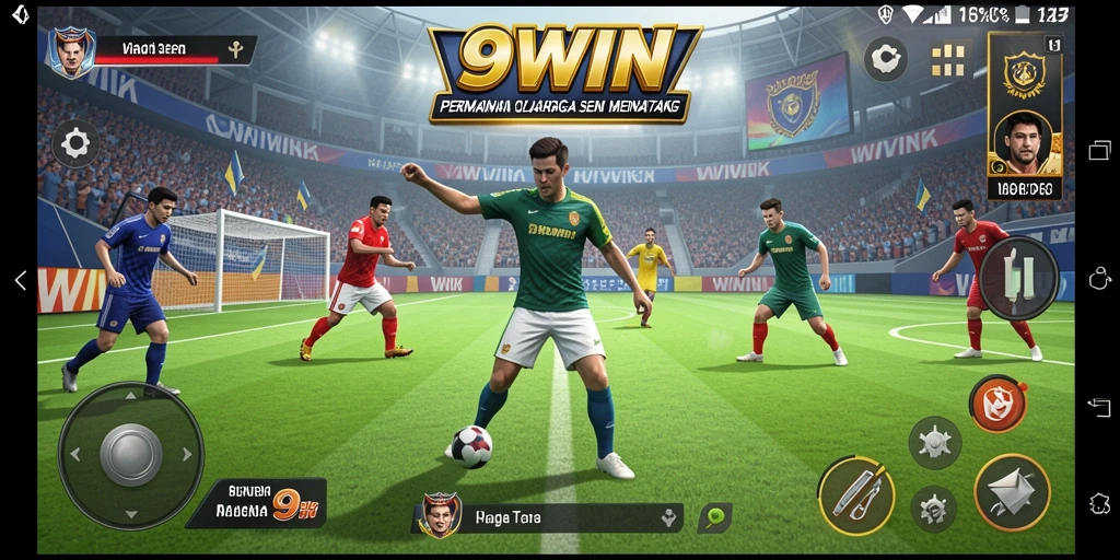 Screenshot gameplay 9WIN menunjukkan aksi seru dalam permainan olahraga.