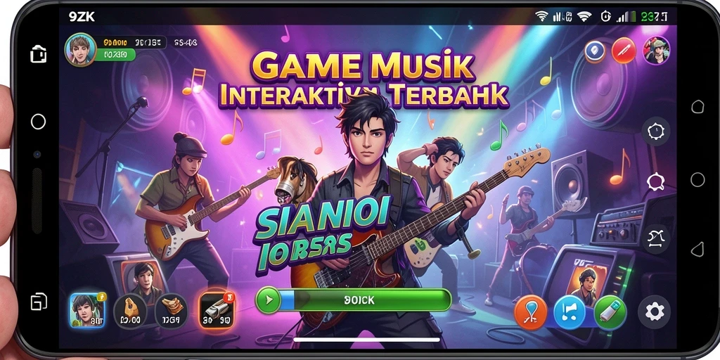 Screenshot gameplay <strong>9ZK</strong> menampilkan interaksi musik yang seru.