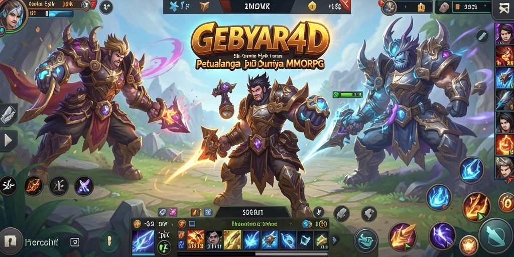 Gameplay seru GEBYAR4D dengan pemain berinteraksi di dunia fantastis.