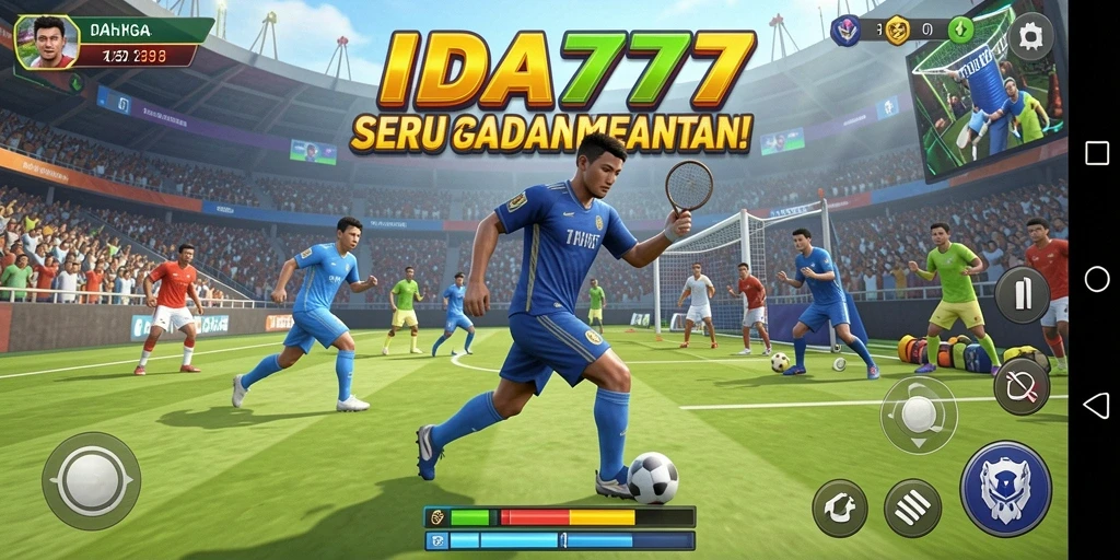 Screenshot IDA777 menunjukkan aksi seru dalam pertandingan olahraga.