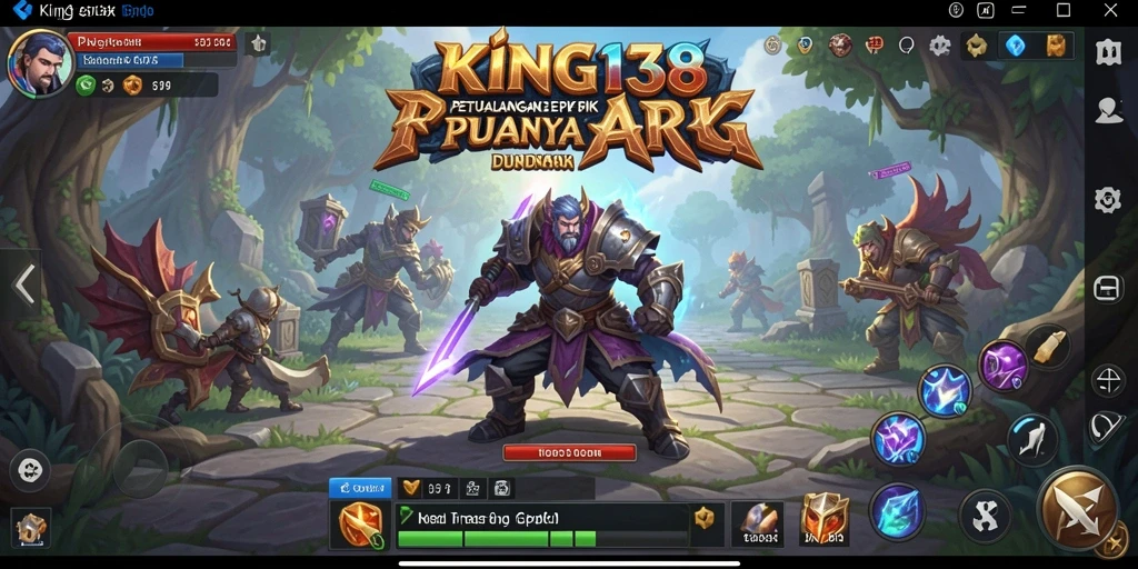 Tampilan gameplay KING138 dengan aksi seru di dunia ARPG.