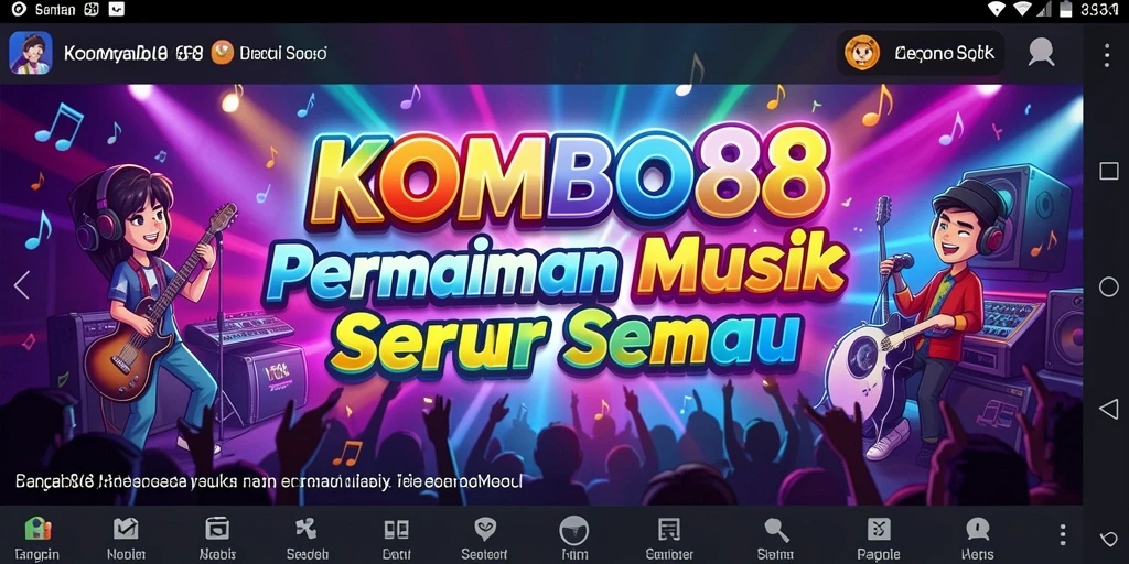 Tampilan gameplay seru di KOMBO88 dengan berbagai genre musik.