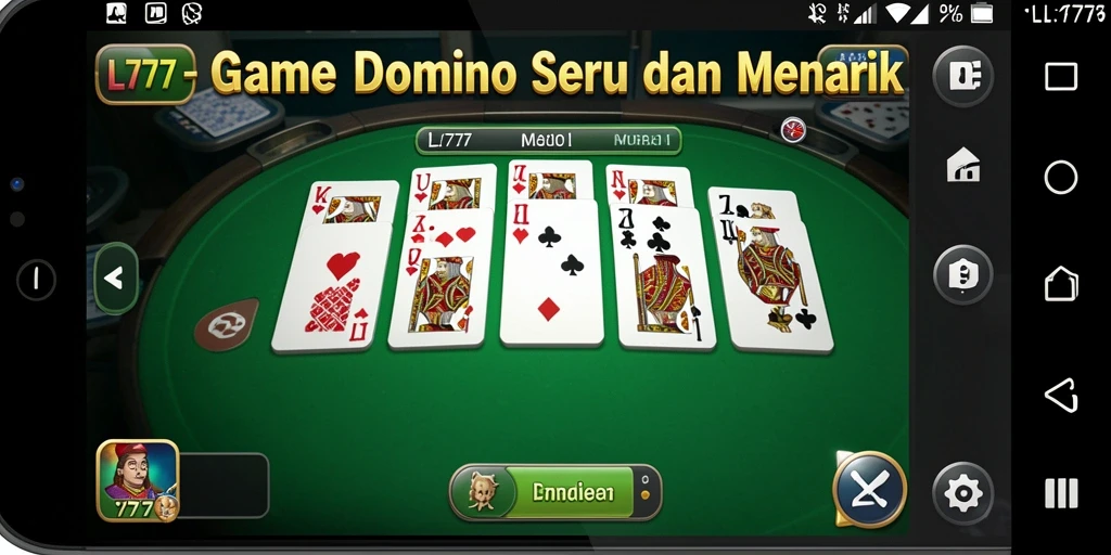 Tampilan gameplay seru dalam L777 dengan berbagai mode permainan domino.