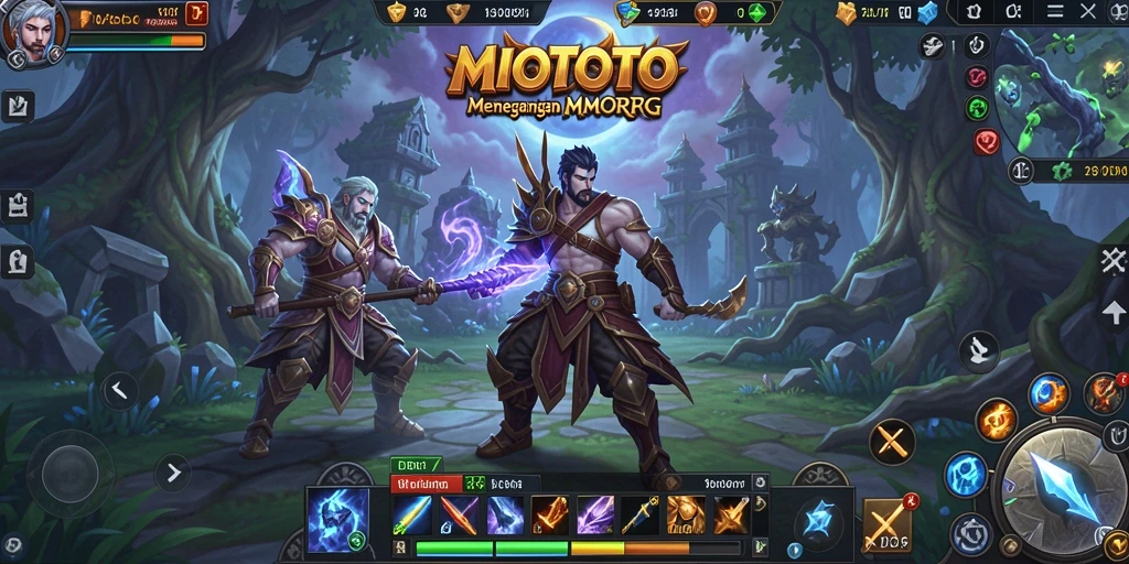 Screenshot gameplay MIOTOTO menampilkan aksi pertempuran seru.