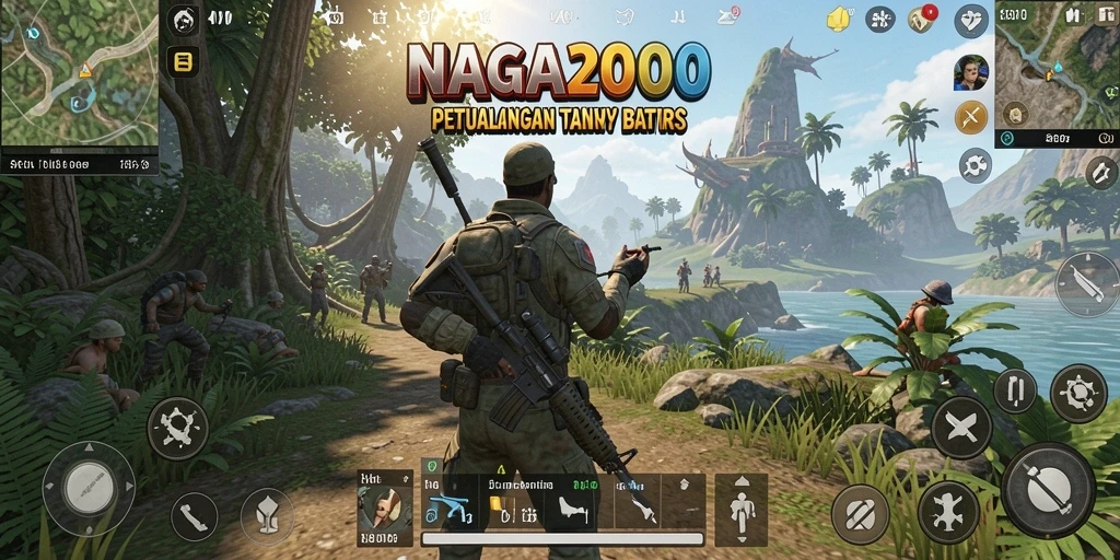Gameplay menakjubkan di dunia terbuka NAGA2000 yang memukau.