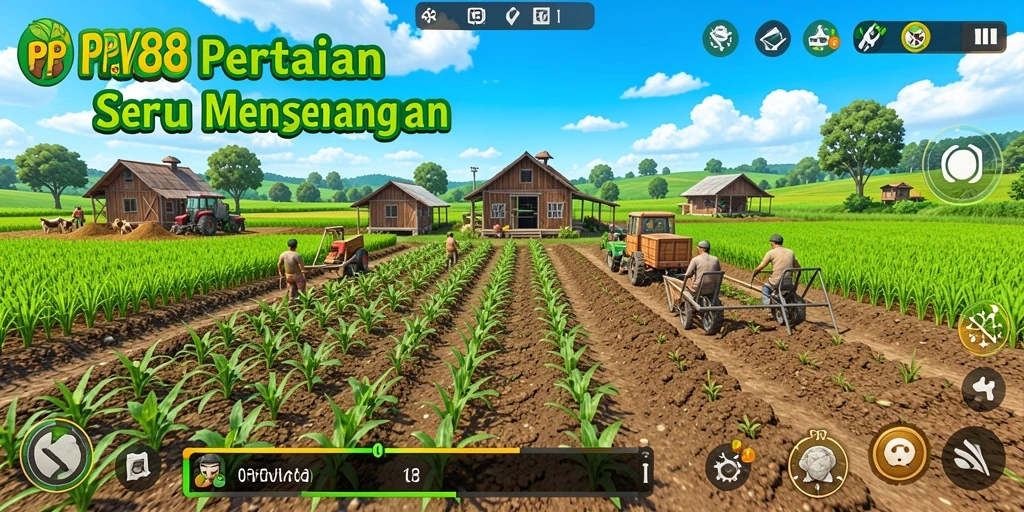 Tangkapan layar PPV88 menunjukkan lahan pertanian yang indah dengan berbagai tanaman.