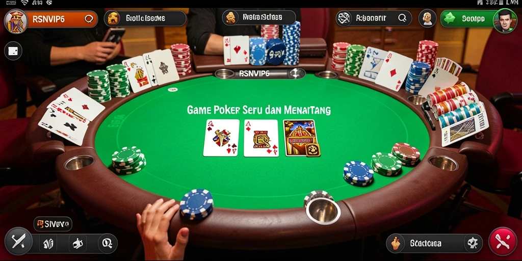 Tampilan gameplay Poker yang seru dan menegangkan di RSNVIP6.