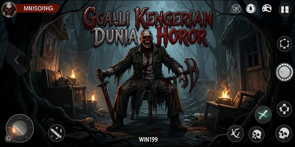 Screenshot dari gameplay <strong>WIN199</strong> yang menampilkan suasana mencekam dan penuh ketegangan.